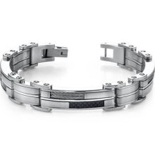 Sophisticated & Stylish Heavy Duty Stainless Steel Mens Bracelet