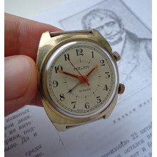 Soviet vintage watch Poljot Signal, ussr mens antique wrist watch