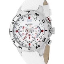 Spazio24 Men's Watch Chrono Leather L4059-c10w Yachting Italian Design 10atm