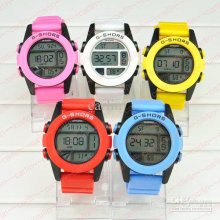 Sports Watch G-shors Sh-728 Digital Watches Rubber Jelly Candy Luxur
