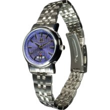 Steinhausen Women's Metal Quartz Date Blue Dial Watch (silver)