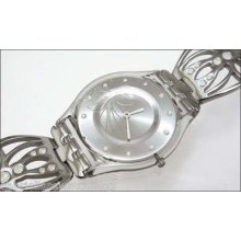 Stellar Spread Elegant Swatch Skin W Crystals & Fliplock Bangle Bracelet-nib