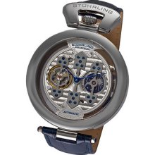 Stuhrling 127b 3315c2 Emperor 1889 Special Reserve Ss Case Leather Mens Watch