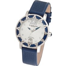 Stuhrling 225 1115c2 Lady Marina Sport Swiss Silver Case Blue Strap Womens Watch