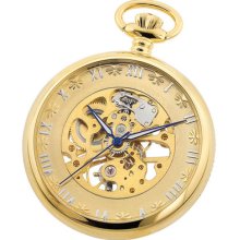 Stuhrling 617 Montres De Poche Avignon Gold Tone Mechanical Pocket Men's Watch