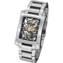 Stuhrling Original 144c2b 33111 Gatsby Elite Mechanical Skeleton Ss Mens Watch