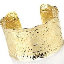 Stunning Fashionable Womens Gold Colour Cuff Magnificent Bangle
