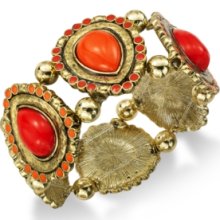 Styleco. Bracelet, Gold-Tone Orange Teardrop Stretch Bracelet Styleco. Bracelet, Gold-Tone Orange Teardrop Stretch Bracelet