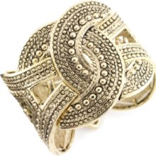 Styleco. Bracelet, Gold-Tone Textured Stretch Bracelet