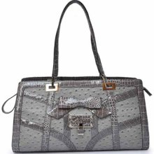 Super Sleek East/west 3 Colors Multi Satchel Handbag Purse Sn