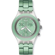 Swatch Unisex Svck4056ag Quarts Date Green Dial Plastic Watch