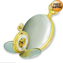 Swingtime Brass Mechanical Double Cover Pocket Watch (Each)