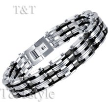 T&t 316l Stainless Steel Link Bracelet (bbr128)