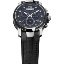 Technomarine UF6 Black Diamond Dial Chronograph Ladies Watch 609012