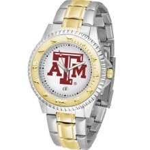 Texas A&M Aggies TAMU Mens Stainless 23Kt Watch