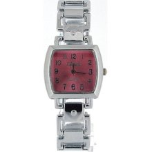 The Olivia Collection Ladies Square Pink Dial Bracelet Strap Dress Watch Cos50