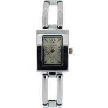 The Olivia Collection Ladies Rectangle Silver Dial Bracelet Strap Watch Cos41