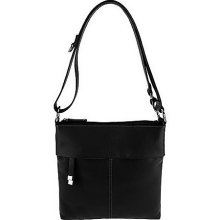 Tignanello Pebble Leather Convertible Shoulder Bag - Black - One Size