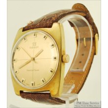 Tissot 17J vintage Seastar Seven automatic wrist watch, beautiful yellow gold filled & stainless steel water resistant case