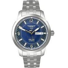 Tissot T0144301104700 Watch PRC 200 Mens - Blue Dial Stainless Steel Case Automatic Movement