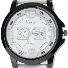 Top Luxury Casual Sport Men Quartz Hour Dial Clock Rubber Analog Wrist Watch
