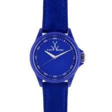 Toy Watch Sartorial Only Time Blue Leather Velvet Strap Quartz Watch Pe02bl