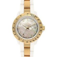 Toy Watch Womens 28218-gd Heavy Metal Plasteramic Watch Analog Plastic Stainless