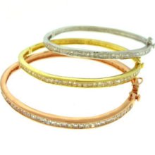 Tri-gold 3 Bangle Set Pink,yell,white Gold Plated 925 Tri-gold 3 Bangle Set Pink,yell,white Gold Plated 925