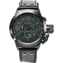 TW Steel Canteen 45 MM Cool Black Dial Chronograph Mens Watch TW8 ...