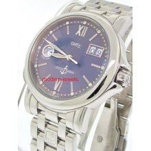 Ulysse Nardin San Marco Gmt + Big Date Mens Steel Watch Blue Dial 223-88/7