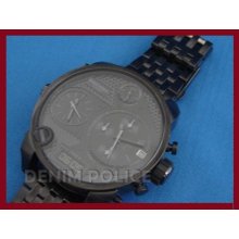 Used Diesel Dz7214 Sba Men's Super Oversized Blackout Chronograph Watch