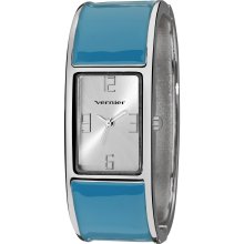 Vernier Ladies Colorful Block Bangle Fashion Watch (Blue)