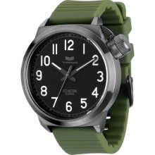 Vestal Canteen Rubber Watch - Army/Gunmetal CTR3S03