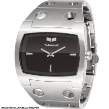 Vestal Destroyer Watch - Brushed Silver/Black/Silver DES3M01