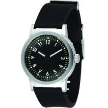 Vestal Men's Alpu007 Alpha Bravo Rubber Silver With Black Polyurethane Watch