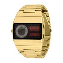 Vestal Metal Monte Carlo Watch - Gold / Gold / Black / Red Digital