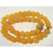 Vintage 10k Solid Gold Bead JADE bracelet