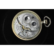 Vintage 12 Size Waltham Green Gold Filled Pocket Watch Grade 210 Running