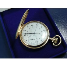Vintage 14k Solid Gold Eaton Watch Co American Watch Company Pocket Watch