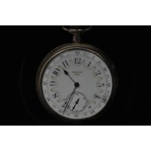 Vintage 16 Size Elgin Pocket Watch Grade 291 Fancy Dial Keeping Time!!
