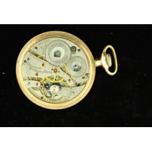 Vintage 16 Size Waltham 23j Vanguard Up + Down Wind Indicator Keeping Time