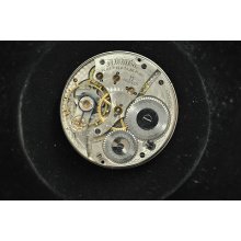 Vintage 16 Size Waltham Open Face Pocket Watch Movement Grade 625 For Repairs