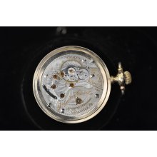 Vintage 18 Size Hamilton 19 J Open Face Pocket Watch Grade 944 Keeping Time