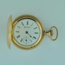 Vintage 3/0 Size Hampden Hunting Case Molly Stark Pocket Watch For Repairs