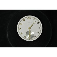 Vintage 37mm Swiss Welsbro Open Face Pocket Watch Movement For Repairs