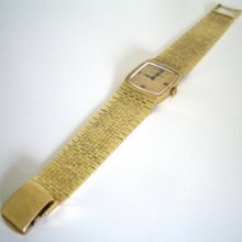 Vintage Baume Et Mercier 14k Gold Flexible Bracelet Watch Face 1 Owner Mint Vint