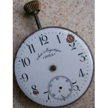 Vintage Big Pocket Watch Movement & Dial Doxa 54 Mm. To Restore Or Parts