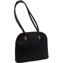 Vintage, Black Leather Tote, Bag, Handbag, Shoulder Bag