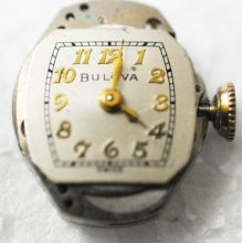 Vintage Bulova Movement 7 Jewels Cal 6bo Running 368