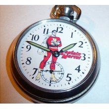 Vintage CAPTAIN MARVEL character dial pocket watch